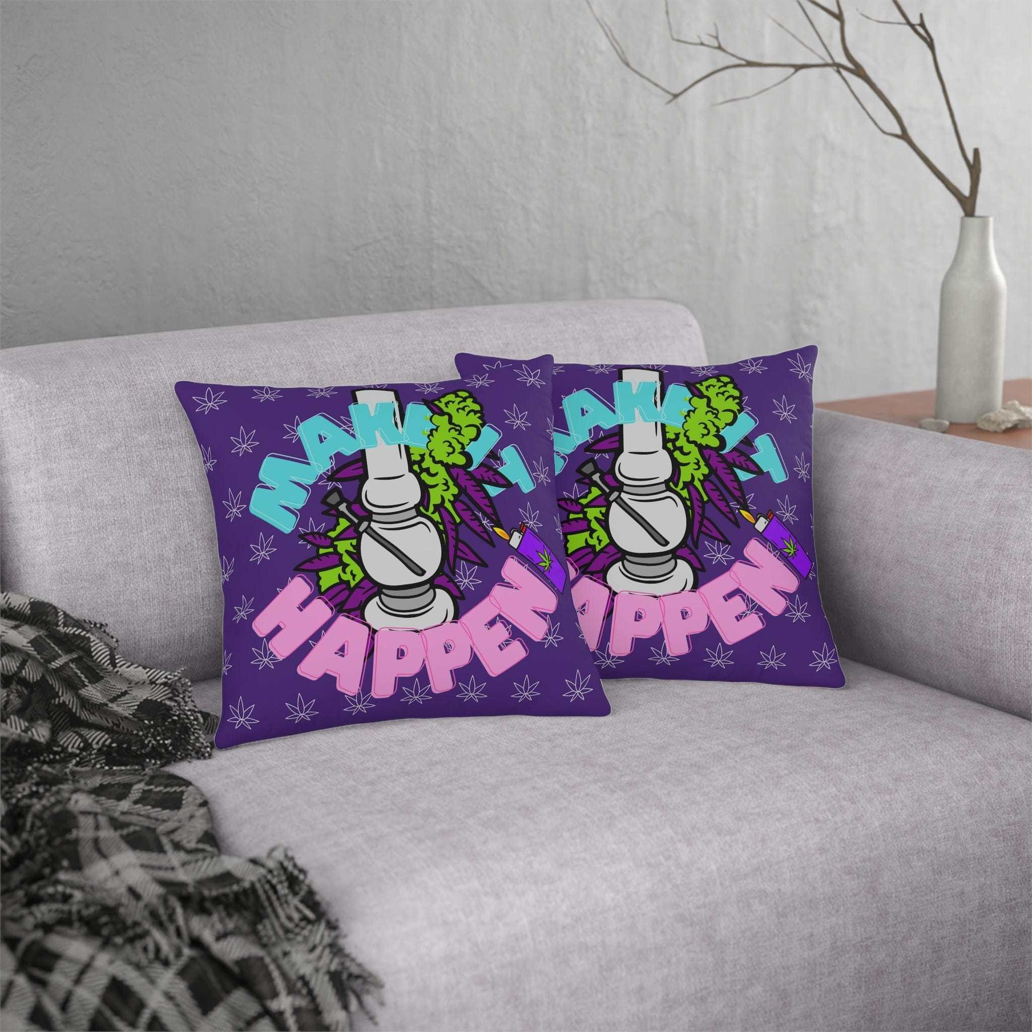 Make It Happen Cannabis Waterproof Pillows
