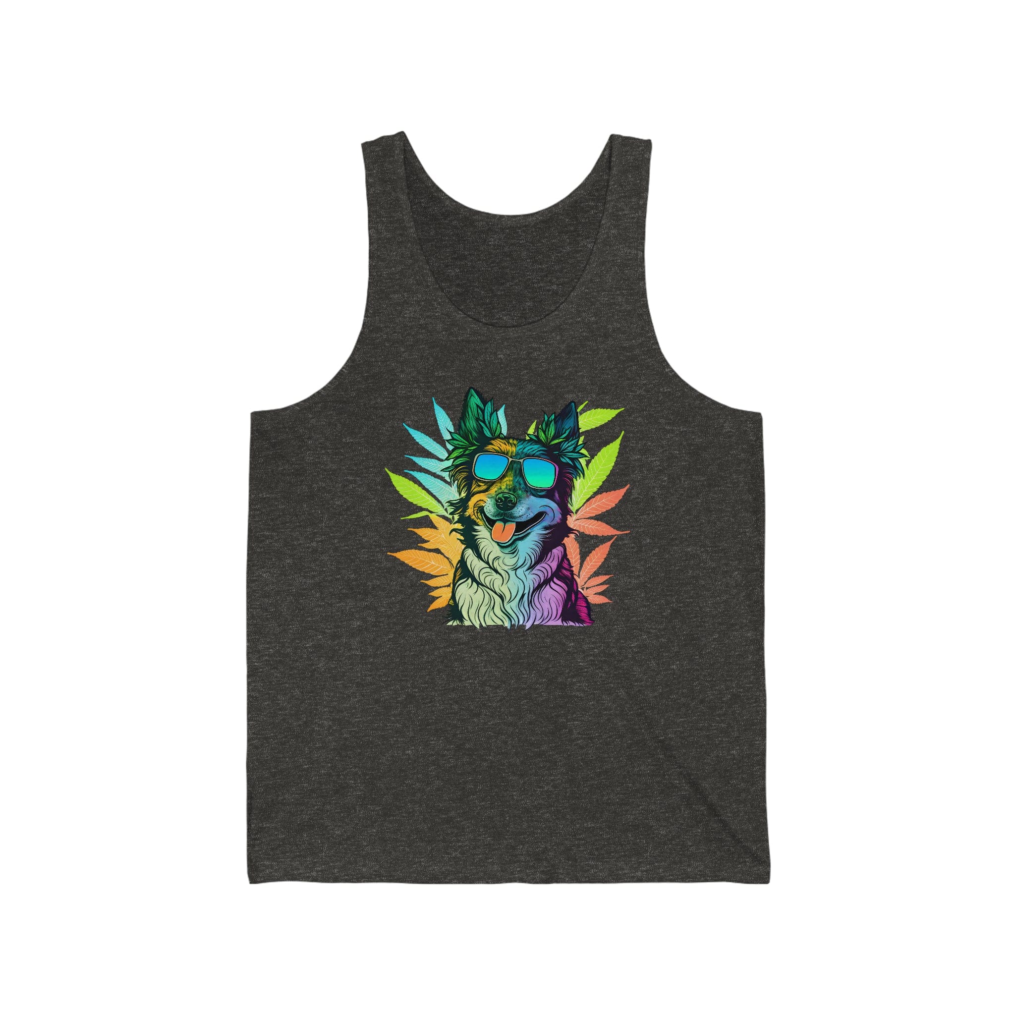 Cool Border Collie Cannabis Jersey Tank