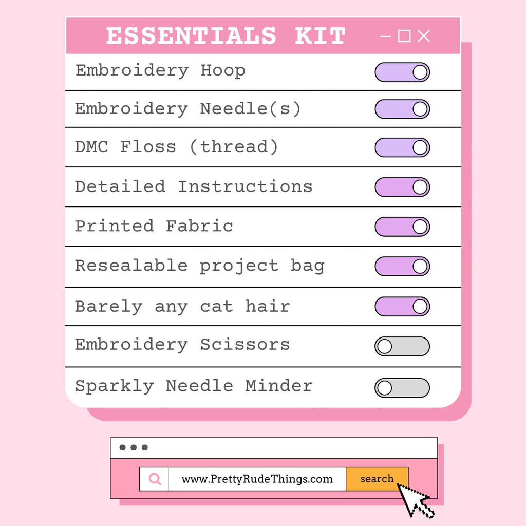 6" My Favorite Murder Embroidery Kit - Beginner Friendly