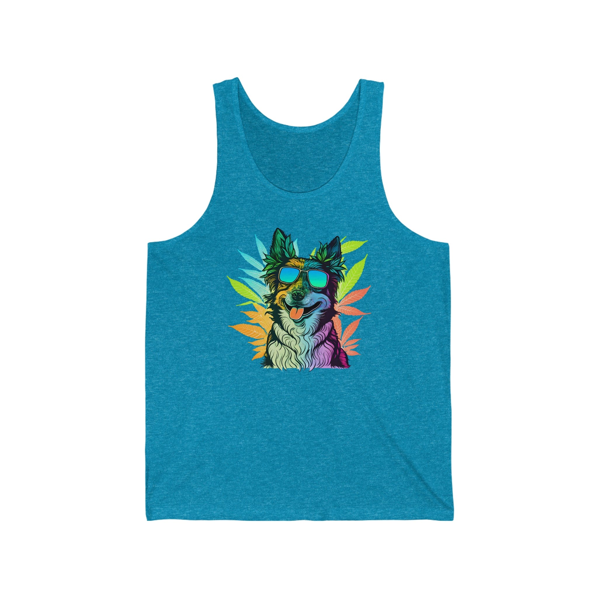 Cool Border Collie Cannabis Jersey Tank