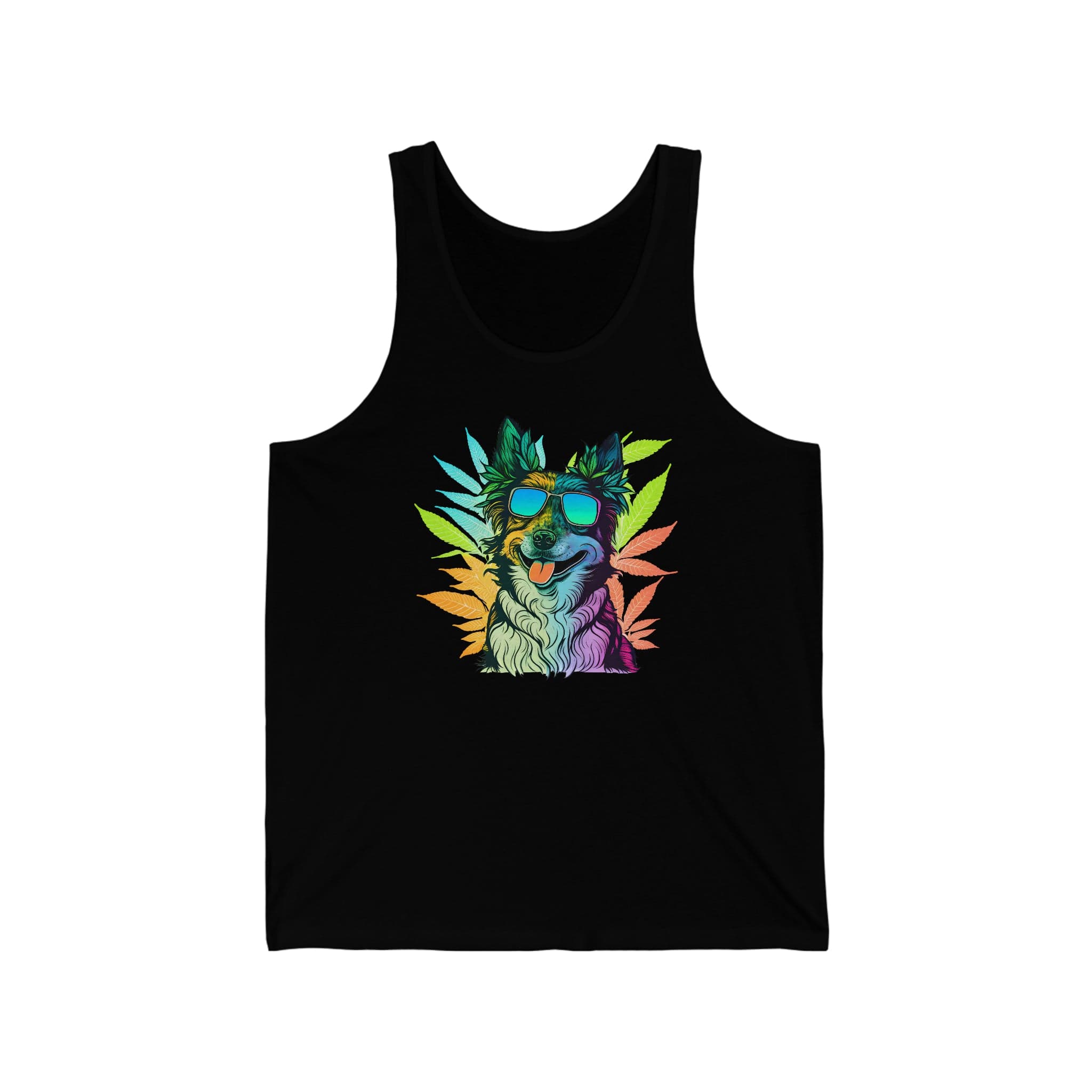 Cool Border Collie Cannabis Jersey Tank