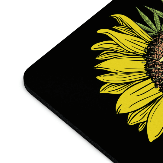 You Are My Sunshine Cannabis Black Mouse Pad