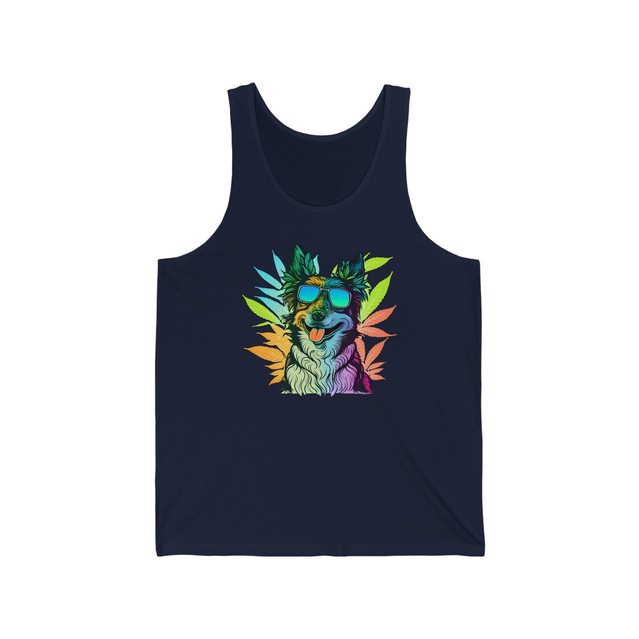 Cool Border Collie Cannabis Jersey Tank